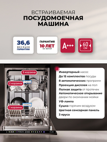 Картинка Lex PM 6083А color Lux посудомоечная машина