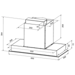 Превью картинка Полновстраиваемая вытяжка KRONA SELINA F MAX 600 black SGC #14