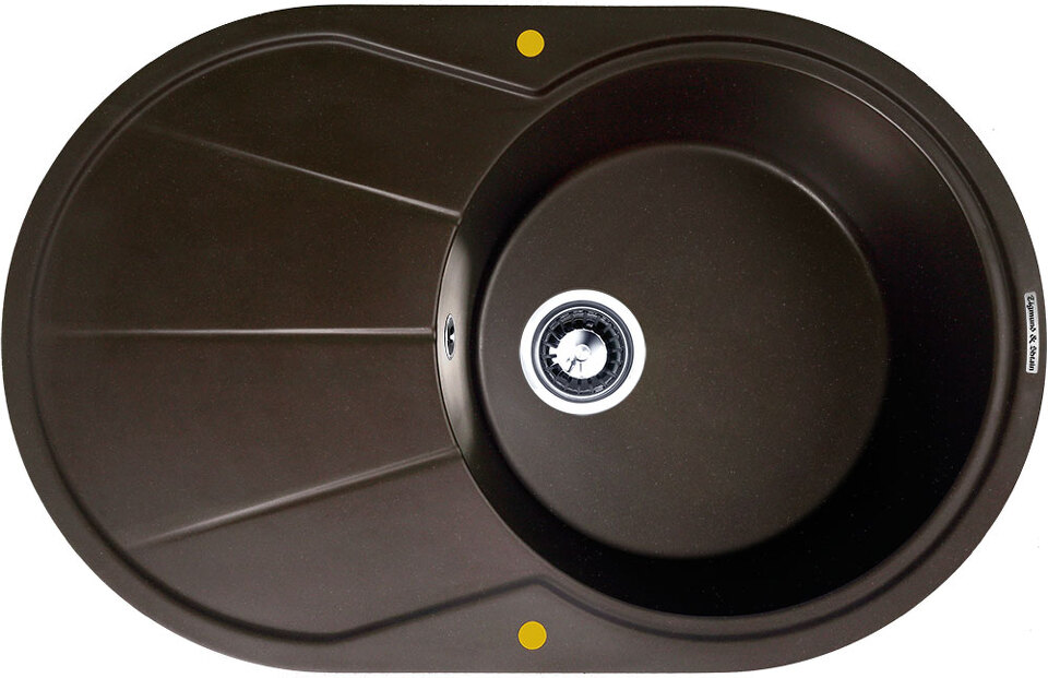 Фото Гранитная мойка Zigmund & Shtain KREIS OV 770B Швейцарский шоколад