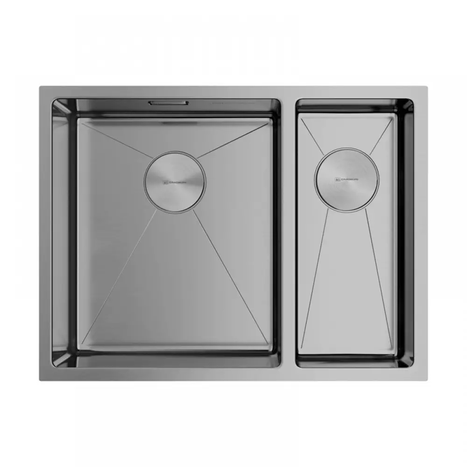 Фото Металлическая мойка Omoikiri Taki 58-2-U/IF-L-IN нерж. сталь/нержавеющая сталь