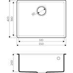 Превью картинка Гранитная мойка Omoikiri Tedori 54-U-BL Tetogranit/черный #2