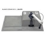Превью картинка Гранитная мойка Blanсo BLANCO ZENAR 45S (чаша слева) SILGRANIT белый с кл.-авт. InFino #2