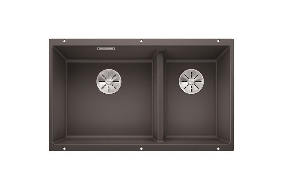Фото Гранитная мойка Blanсo SUBLINE 430/270-U SILGRANIT PuraDur темная скала c отв.арм. InFino