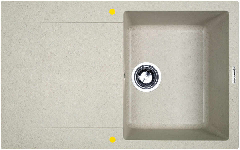 Фото Гранитная мойка Zigmund & Shtain RECHTECK 775 Речной песок