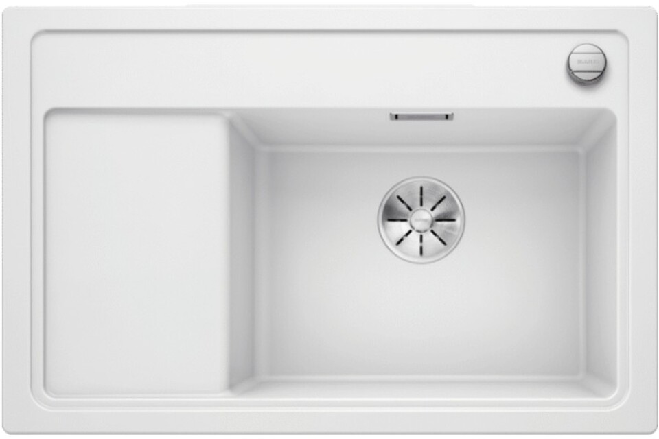 Фото Гранитная мойка Blanсo BLANCO ZENAR XL 6S Compact SILGRANIT (чаша справа) белый с кл.-авт. InFino