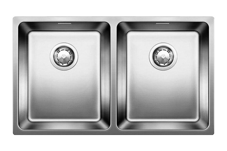 Фото Металлическая мойка Blanсo ANDANO 340/340-IF нерж.сталь зеркальная полировка с отв. арм. InFino