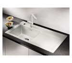Превью картинка Гранитная мойка Blanсo BLANCO ZENAR 45S (чаша слева) SILGRANIT белый с кл.-авт. InFino #6