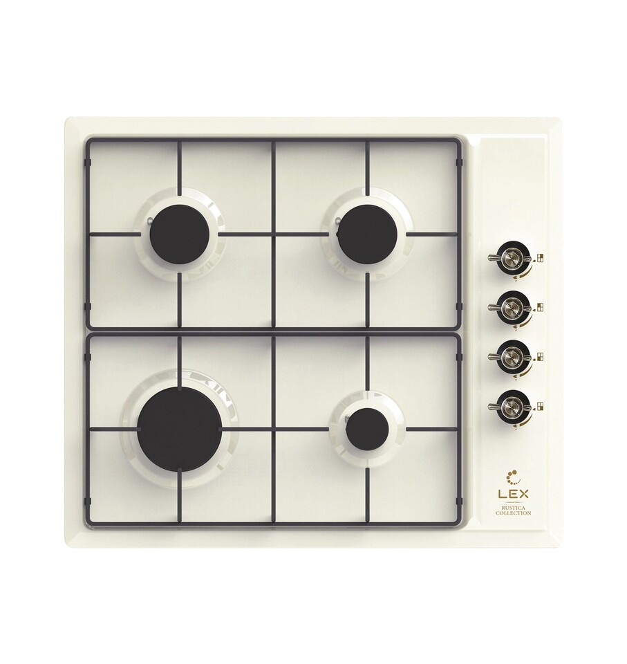 Фото Газовая варочная панель Lex GVE 6044-1 C IV Light Белый антик