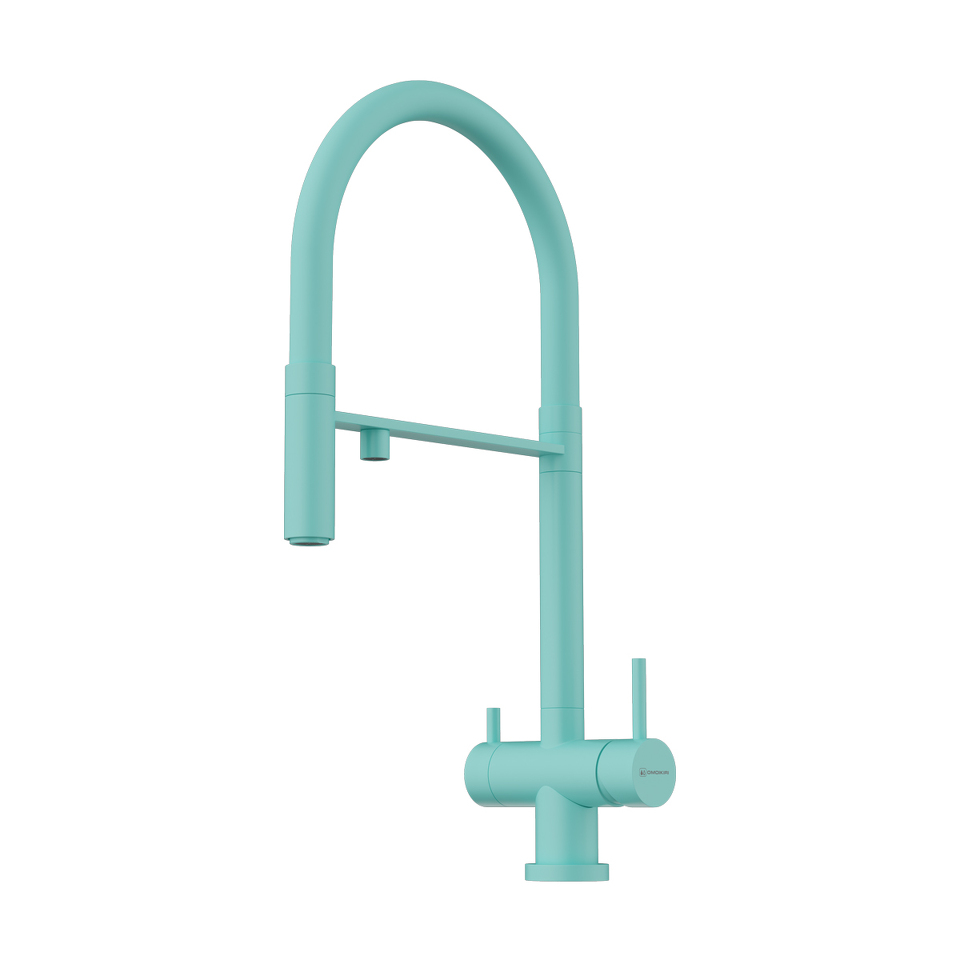 Фото Смеситель для кухни Omoikiri Kanto-AZ латунь/azur blue