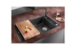 Превью картинка Гранитная мойка Blanсo AXIA III XL 6 S SILGRANIT PuraDur темная скала, разделочный столик ясень c кл.-авт. InFino #3