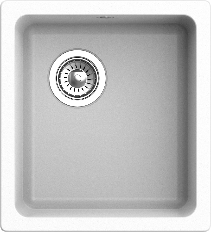 Фото Кварцевая мойка Rivelato BERKANA 35 подст.монтаж 1-чаш 415*455 brina