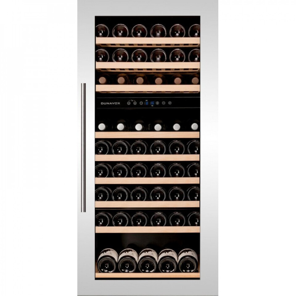 Фото Шкаф винный встраиваемый Винный холодильник (шкаф) компрессорный Dunavox DAB-89.215DW
