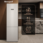 Превью картинка Холодильник с нижней морозилкой Weissgauff WRK 2010 D Inverter NoFrost Beige #11