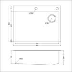 Превью картинка Металлическая мойка EMAR EMB-660(TOP) PVD Nano Satin #6