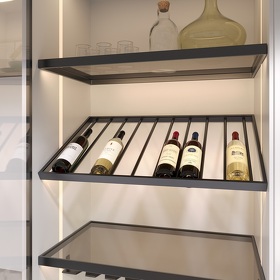 Картинка Duslar Полка WINERY для бутылок с подсветкой, ширина 867 мм, глубина 497 мм, антрацит