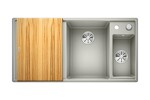 Превью картинка Гранитная мойка Blanсo AXIA III 6 S-F SILGRANIT PuraDur антрацит чаша справа, доска ясень c кл.-авт. InFino #6