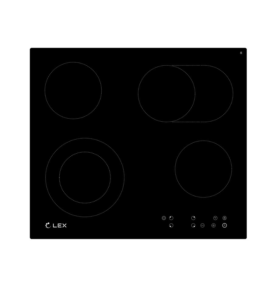 Фото Электрическая варочная панель Lex EVH 642 BL панель стеклокерамическая электрическая