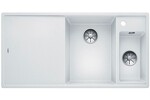 Превью картинка Гранитная мойка Blanсo AXIA III 6 S-F SILGRANIT PuraDur белый чаша справа, доска стекло c кл.-авт. InFino #1