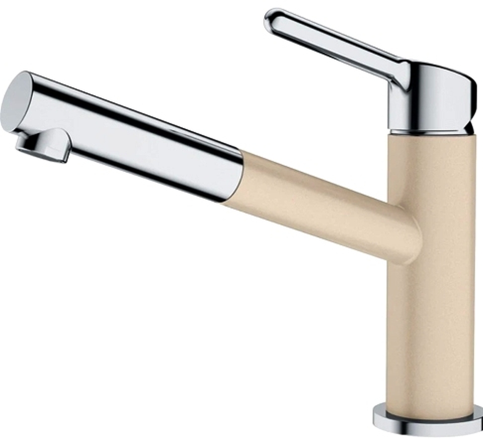 Фото Смеситель для кухни Franke Orbit с выдвижным шлангом хром/сахара