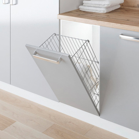 Картинка Nomet Корзина STELLA для хранения белья 25 л, откидной фасад 300 мм, белый