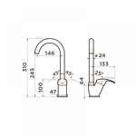 Превью картинка Смеситель для кухни Omoikiri Umi-BN латунь/нержавеющая сталь #2