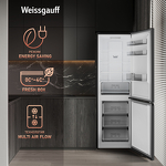 Превью картинка Холодильник с нижней морозилкой Weissgauff WRK 185 Total NoFrost Inverter Black Inox #3