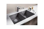 Превью картинка Гранитная мойка Blanсo SUBLINE 350/350-U SILGRANIT PuraDur темная скала с отв.арм. InFino #2