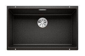 Картинка Blanсo SUBLINE 700-U SILGRANIT PuraDur черный с отв.арм. InFino