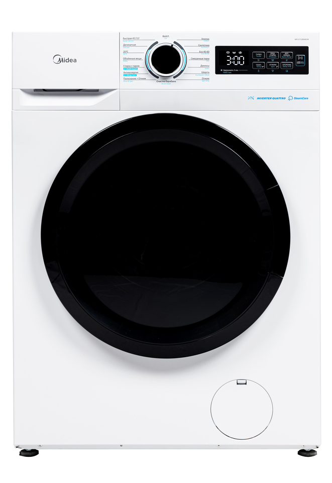 Фото Стиральная машина с фронтальной загрузкой Стиральная машина Midea MF11712BS40/W
