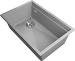 Превью картинка Гранитная мойка Rivelato LINO 654-L 1-чаш 650*440 grigio metallizzato #2