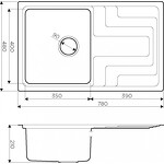 Превью картинка Металлическая мойка Omoikiri Mizu 78-IN нерж. сталь/нержавеющая сталь #3