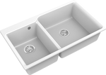 Превью картинка Кварцевая мойка Rivelato AXEL 90D 2-чаши 870*520мм brina #2