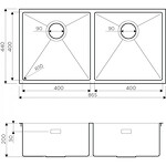 Превью картинка Металлическая мойка Omoikiri Taki 86-2-U/IF Side-LG нерж. сталь/светлое золото #2