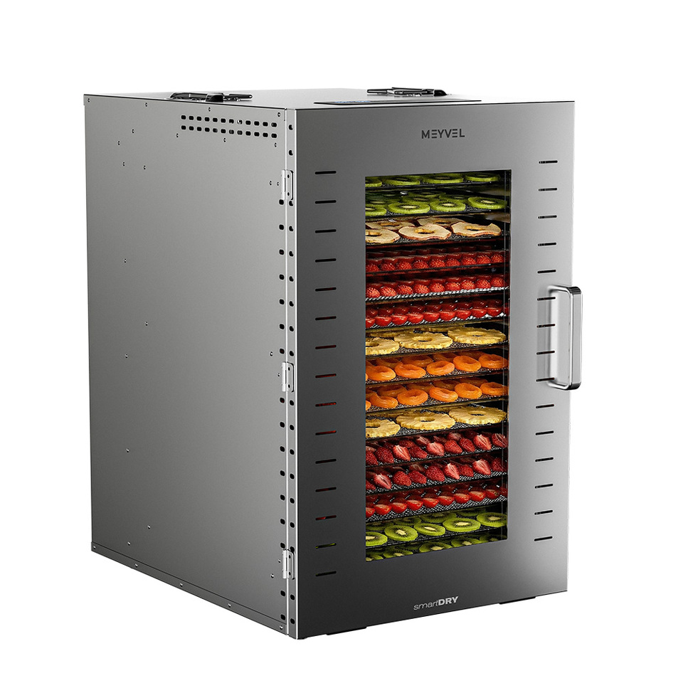 Фото Сушилка для овощей и фруктов Дегидратор Meyvel MDH16-1S (Inox)