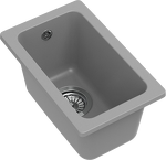 Превью картинка Кварцевая мойка Rivelato BERKANA 25 подст.монтаж 1-чаш 305*455 grigio metallizzato #2