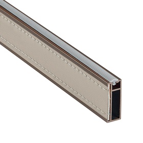 Картинка Duslar Штанга прямоугольная NAPPA с кожаной вставкой, длина 3000 мм, бронза/бежевый