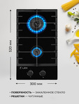Превью картинка Газовая варочная панель домино Lex GVG 321 BL газовая панель #3