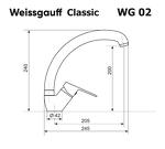 Превью картинка Смеситель для кухни Weissgauff WG 0204 Classic Black #2