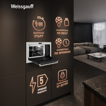 Превью картинка Печь микроволновая встраиваемая Weissgauff HMT-252 TSW #3