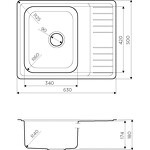 Превью картинка Металлическая мойка Omoikiri Sagami 63-IN нерж. сталь/нержавеющая сталь #3