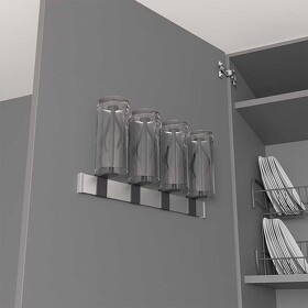 Картинка Duslar Держатель TRAVIS для 4 стаканов, алюминий/антрацит