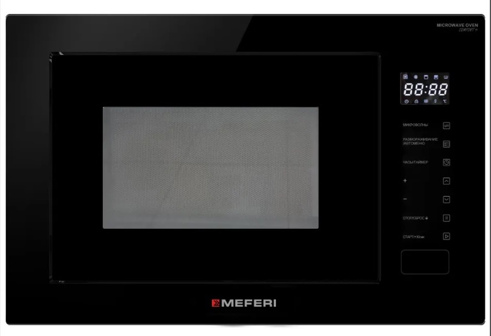 Фото Печь микроволновая встраиваемая Meferi MMO6028BK COMFORT PLUS