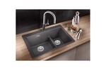 Превью картинка Гранитная мойка Blanсo PLEON 6 Split SILGRANIT PuraDur антрацит #2
