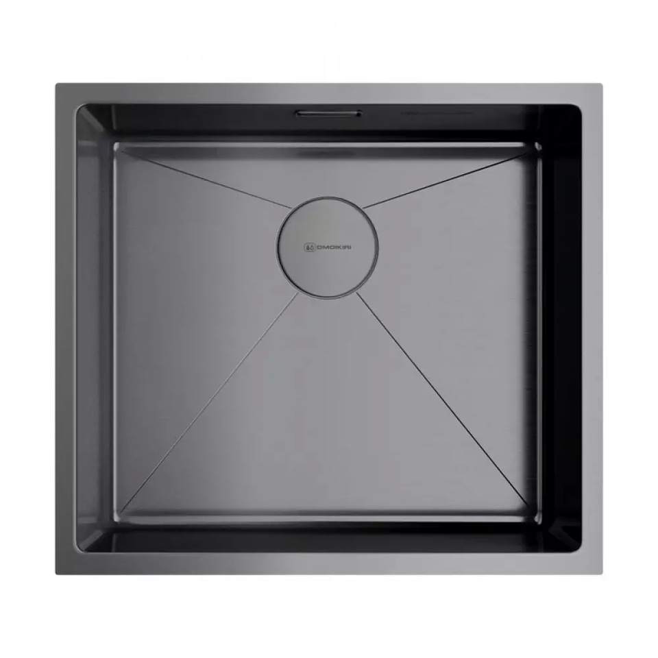 Фото Металлическая мойка Omoikiri Taki 49-U/IF-GM нерж. сталь/вороненая сталь
