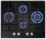 Превью картинка Газовая варочная панель Meferi MGH604BK GLASS RETRO #1