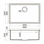 Превью картинка Гранитная мойка Omoikiri Tedori 66-U-WH Tetogranit/белый #2