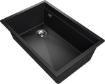 Превью картинка Гранитная мойка Rivelato LINO 654-L 1-чаш 650*440 nero #2