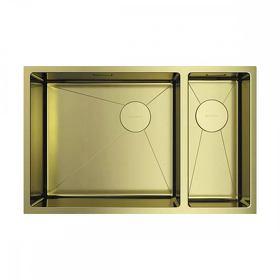 Картинка Omoikiri Taki 69-2-U/IF-L Side-LG нерж. сталь/светлое золото