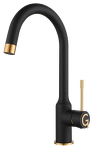 Превью картинка Смеситель для кухни Rivelato Garda U-обр. D-35мм nero/oro #1