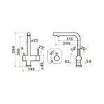 Превью картинка Смеситель для кухни Omoikiri Nagano-P-WH латунь/белый #2
